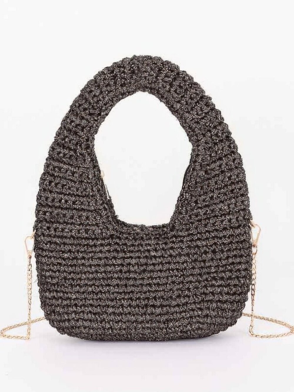 Crochet Woven Hobo Bag